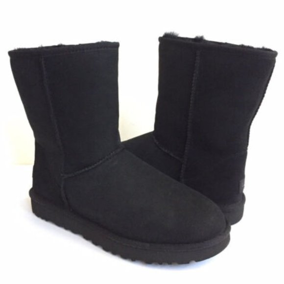 UGG Shoes - UGG CLASSIC SHORT II BLACK WATER RESISTANT BOOT